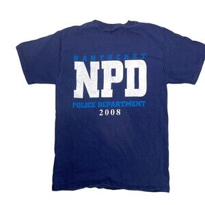 Vintage 2008 Nantucket Police department faded blue and cracked SZ SM